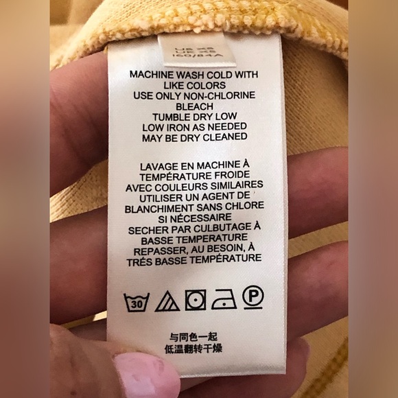 Free People/We the Free 100% Cotton Yellow/Mustard Colored Top - Picture 4 of 5